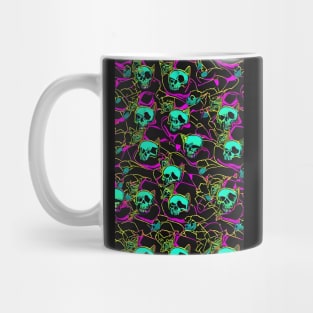 Neon cat skull Mug